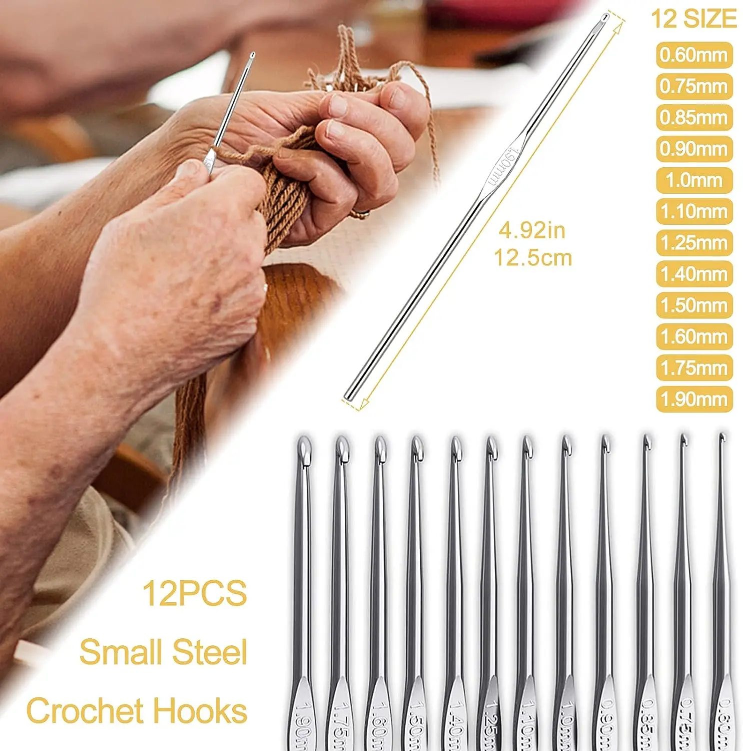 58Pcs Crochet Set with Yarn Knitting Accessories Crochet Organiser Complete Crochet Hook Set for Beginners