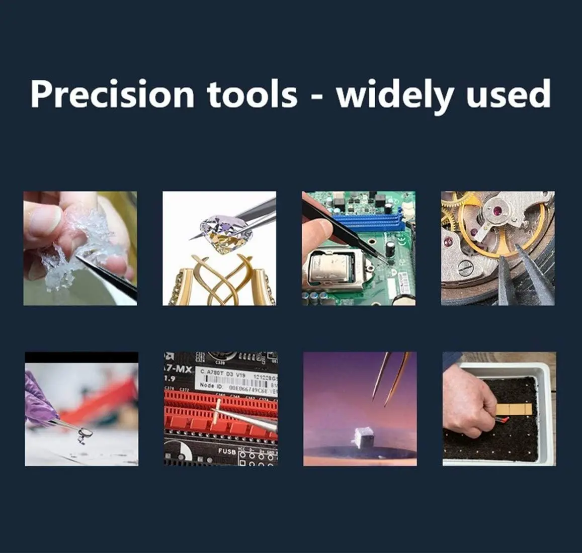 6 Pcs Multifunctional Stainless Steel Set Black Pointed Elbow Precision Bending Straight Dismantling Machine Maintenance Tool