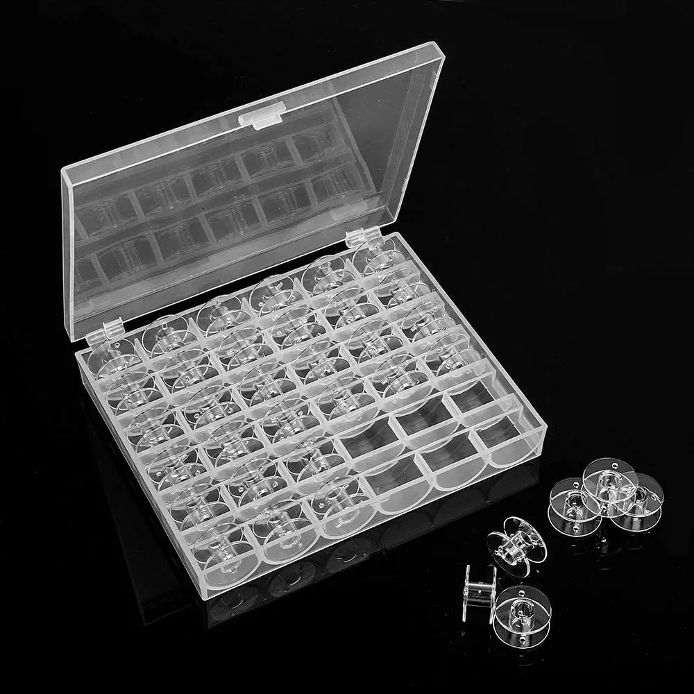 36 Mesh Spool Plastic Box Sewing Accessories Spool Storage Box Transparent Storage Boxes Home Sew Tools Craft Accessories