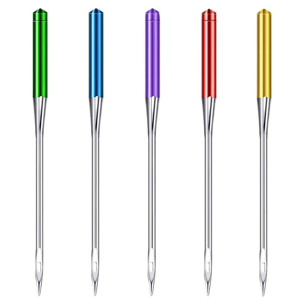 1set Universal Regular Point Anti-Jumping Machine Needles for Home Sewing Machine Elastic Cloth DIY Sewing Tools