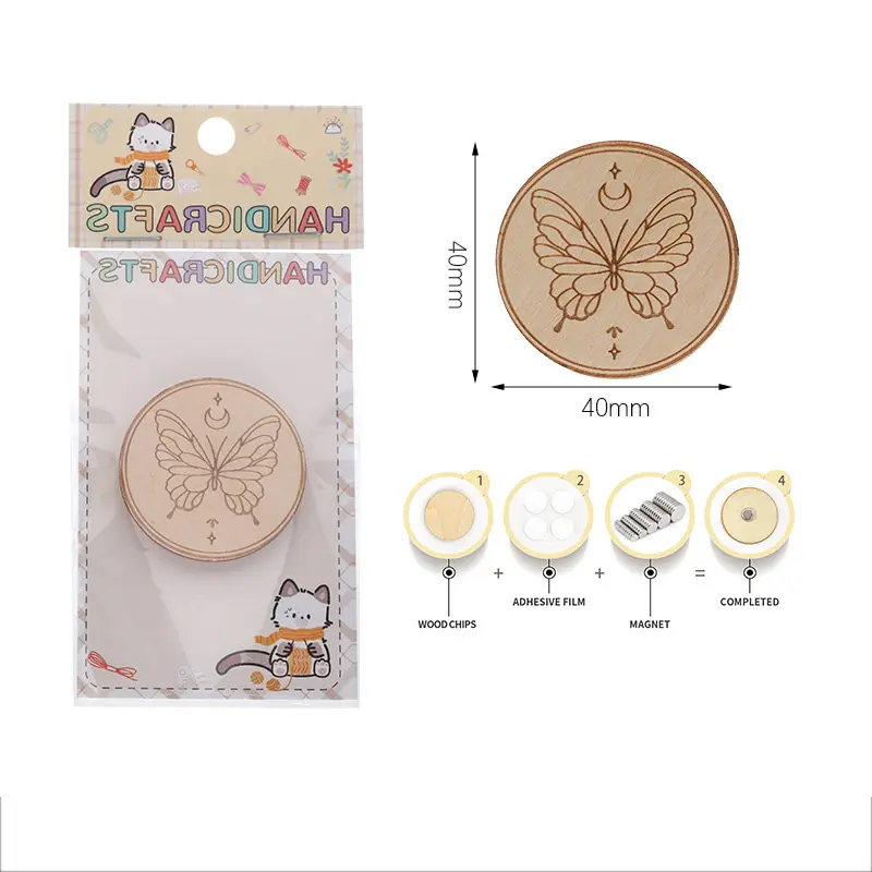 1Pc Cross Stitch Wood Needle Round Sewing Magnet Needle Keeper For Embroidery Carved Flower Pattern Hand Sewing Quilting Craft