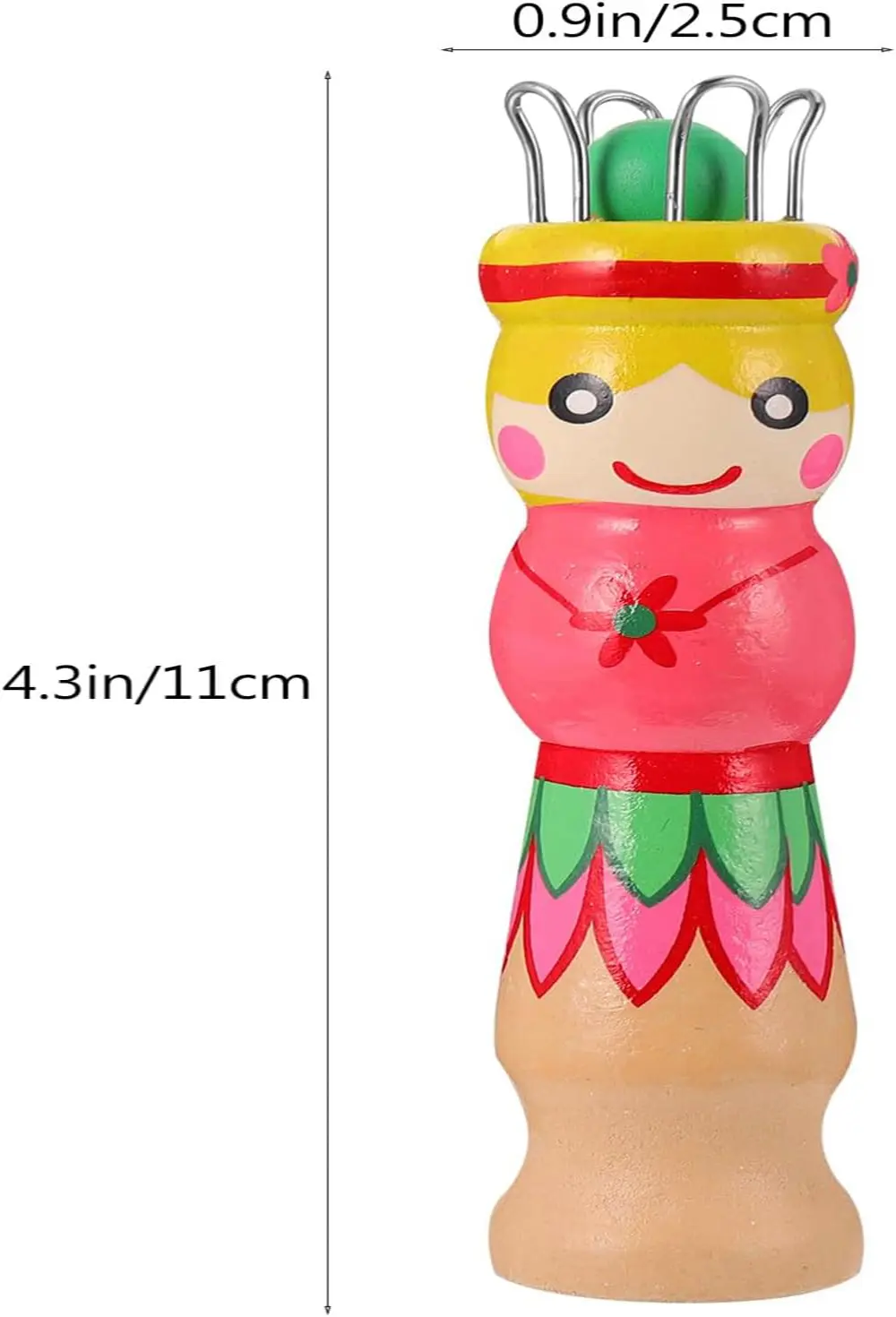 Wooden Weaving Tools Hand Drawn Patterns Handmade Tools Mini Weavers Wooden Knitting Dolls Yarn Knitting Dolls Knitting Machines