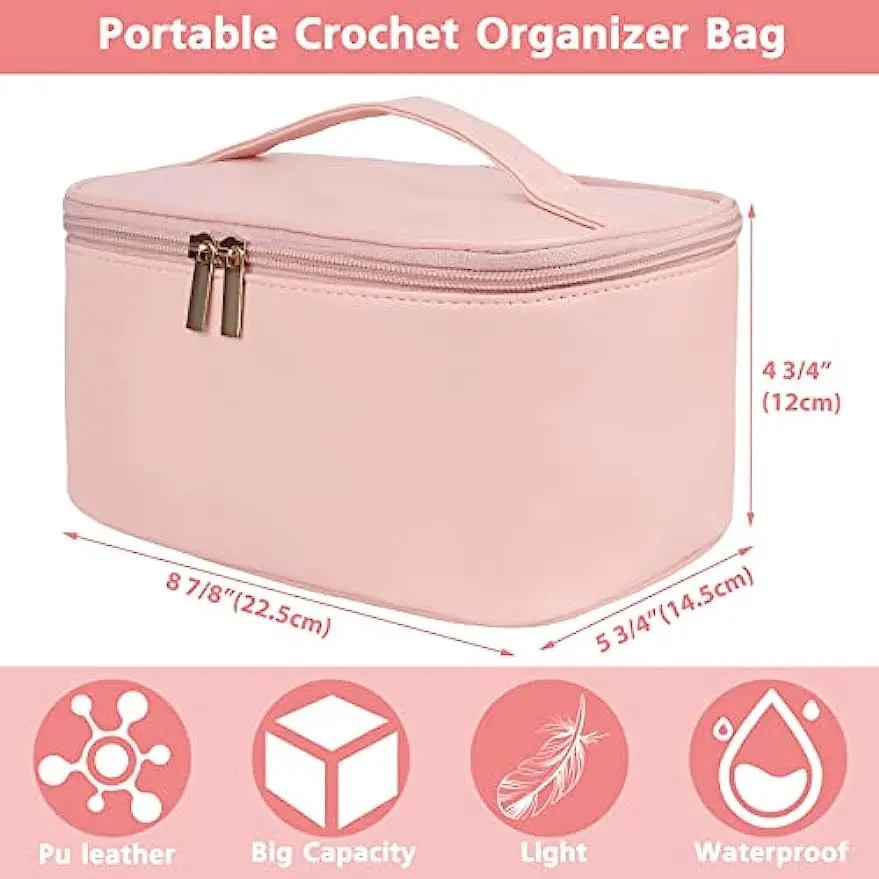 62Pcs Crochet Suit Multi Size Crochet Hook Yarn Set  Sweater Knitting Accessories Storage Bag DIY Weaving Tool