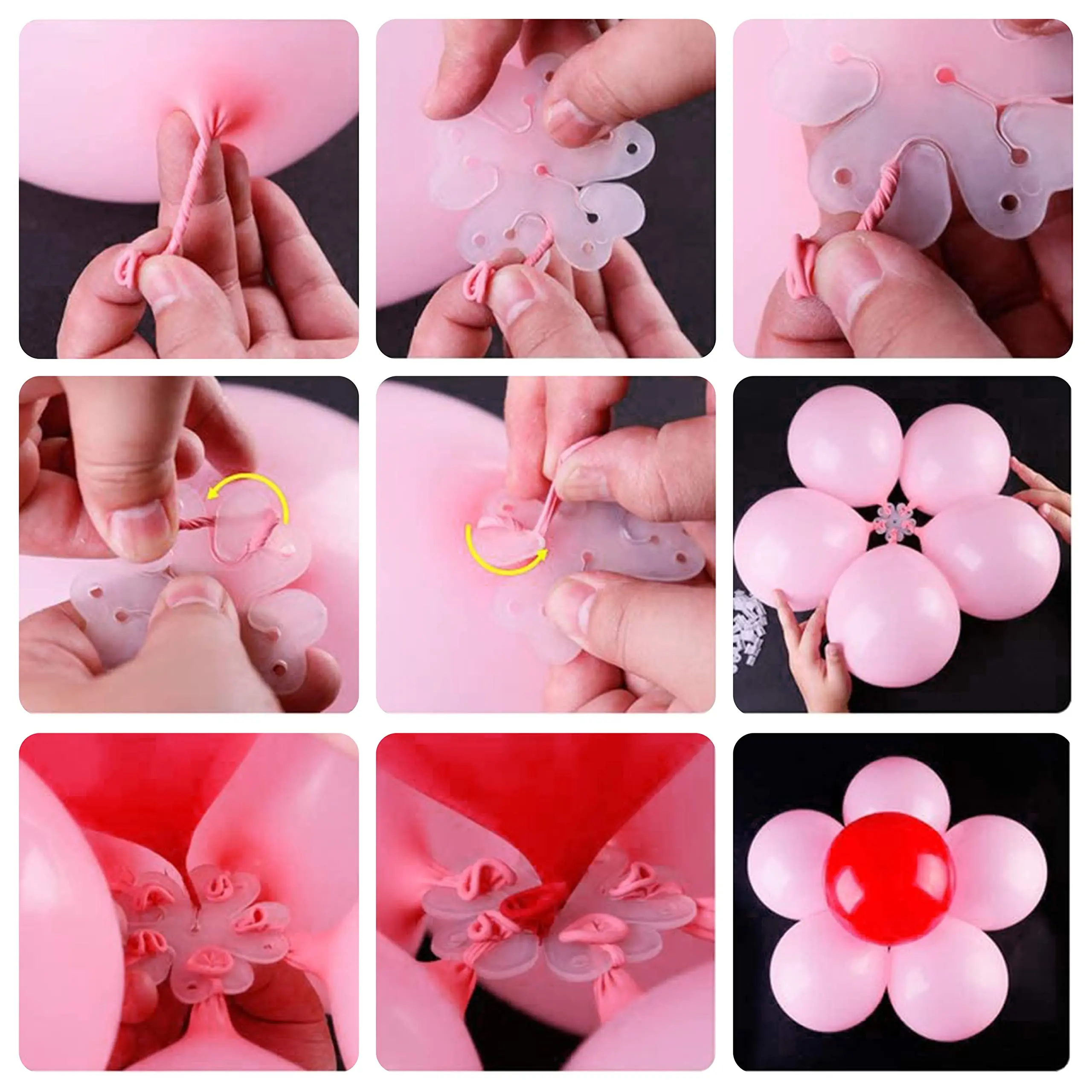 20pcs Balloon Connector Clips Ring Arch Buckle Birthday Wedding Party Balloons Sealing Clips Supplies Decoration Accessories
