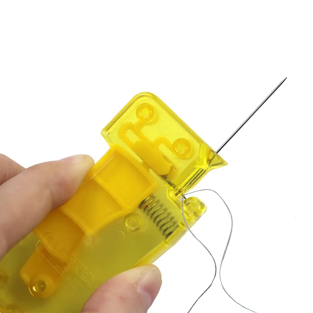 1Pc Automatic Easy Needle Threader Tool Self-Thread Guide Plastic Sewing Accessories Hand Stitching Quick Needle Threading