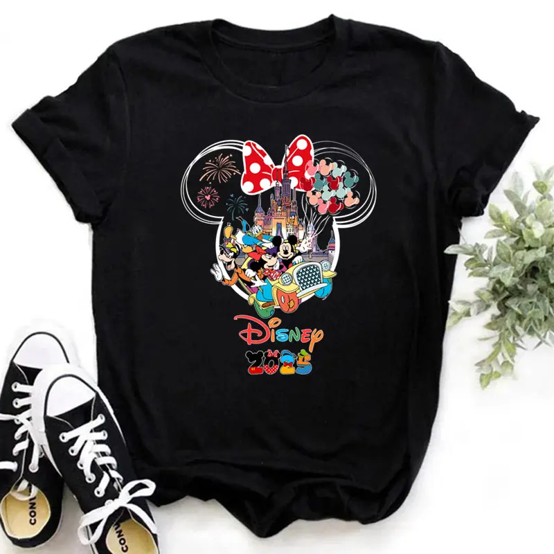 My First Disney Trip 2025 Fashion Women T-Shirt Funny Mickey Minnie Tshirts Female Disneyland Vacation Tees Tops