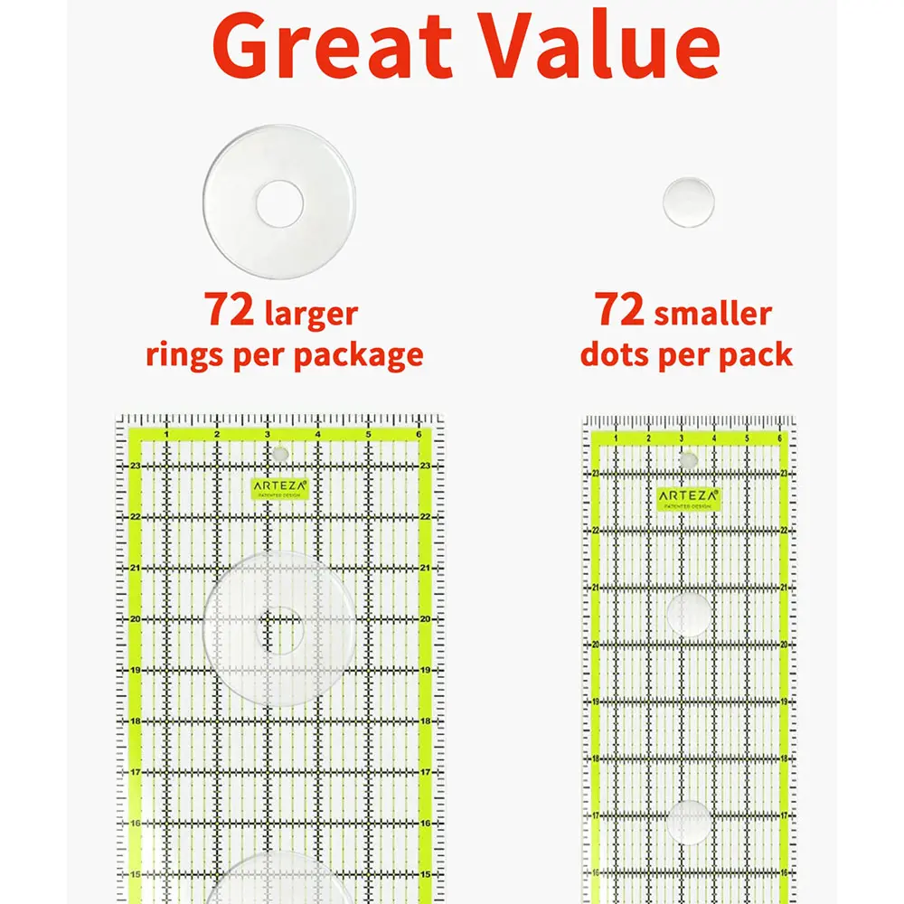 12/24pcs Non Slip Grips for Quilting Rulers Quilt Templates Slip Ruler Grip Stickers Sewing Tool for Sewing Rulers
