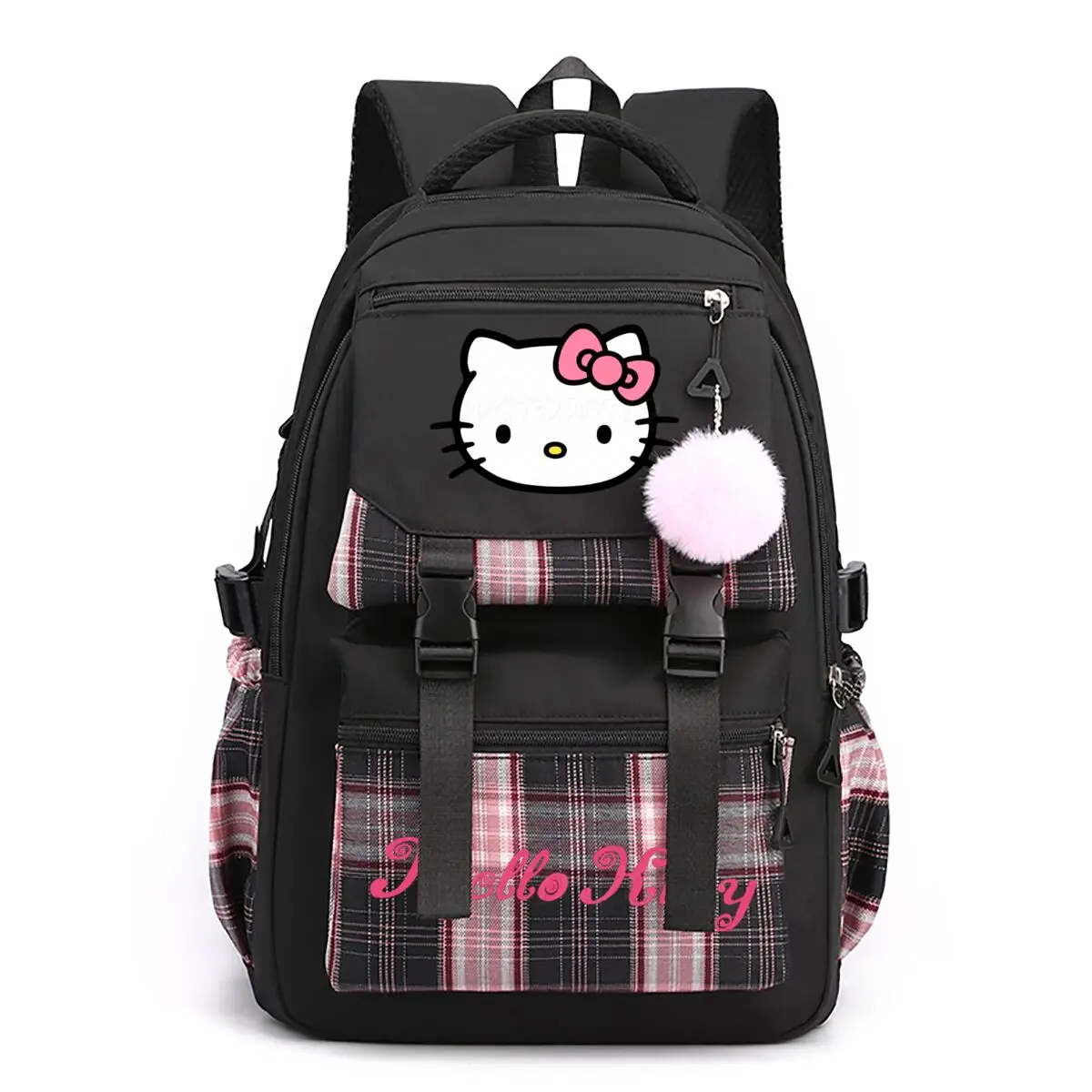 Cute Hello Kitty Schoolbags Teeneger Student School Backpack Women Girls Ruckpacks Casual Trendy Lager Capacity Book Bags Gifts