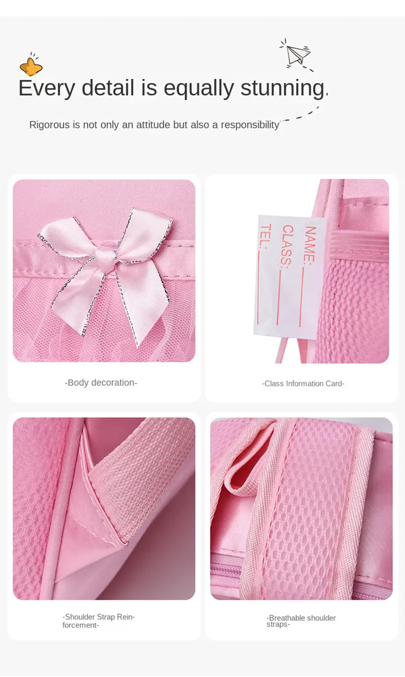 My Melody Children Kawaii Bag for Girl Dance Bag Kid Letter Pink Dancing Backpacks Girl Ballet Dance Bag Baby School Backpack