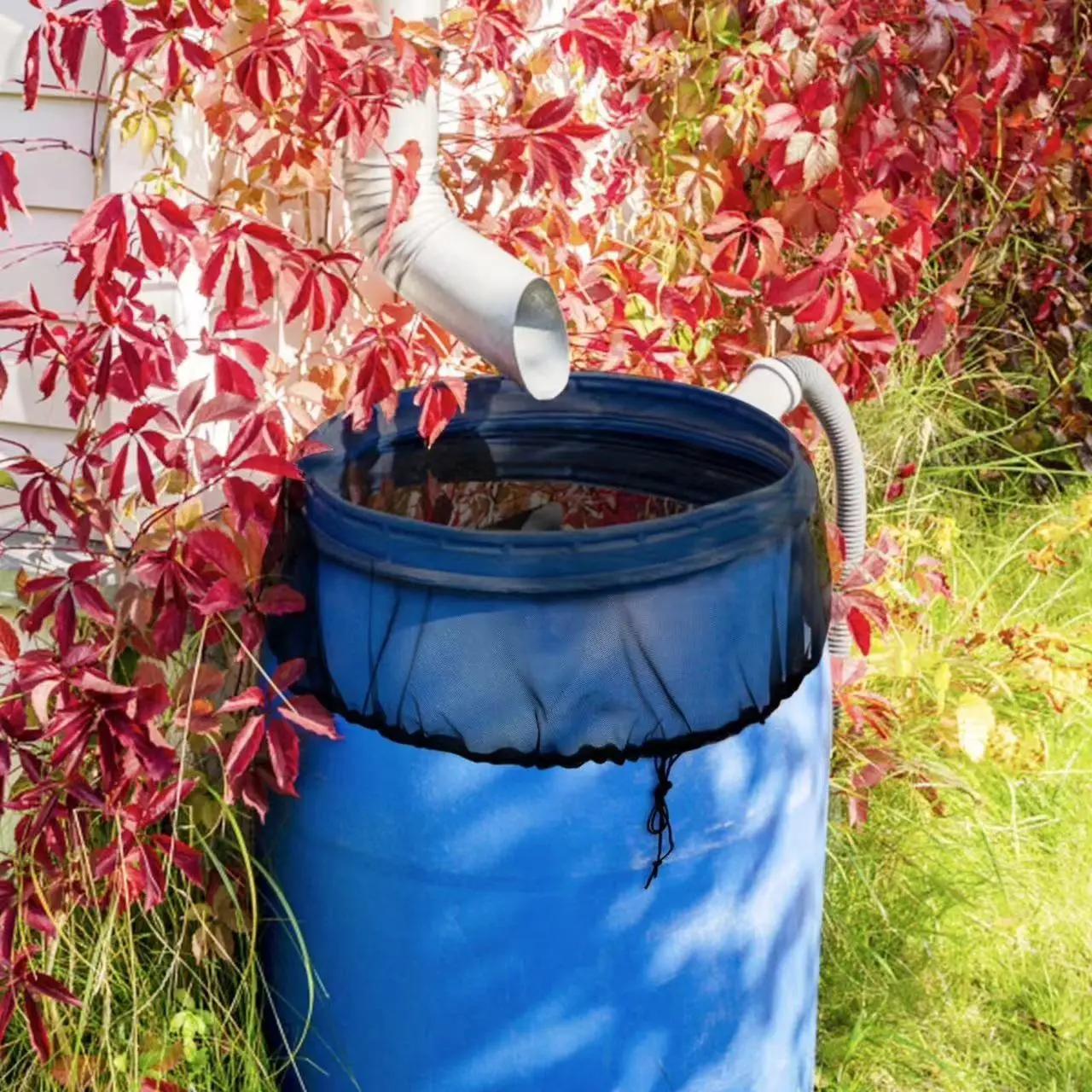60/100cm Outdoor Mesh Cover Netting For Rain Barrels Water Collection Buckets Cover Anti-fall Leaves Filter Net Water Protection