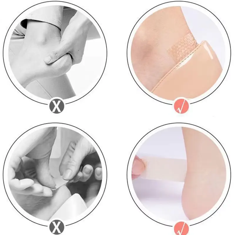 2*100cm Gel Heel Protector Foot Patches Adhesive Blister Pads Heel Liner Shoes Stickers For Relief Pain Foot Care Cushion