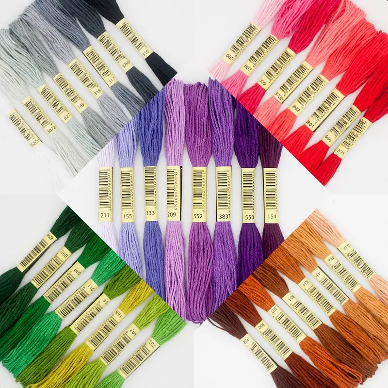 8 Color Polyester Embroidery Thread 7 Series Available For Manual DIY Embroidery Thread Cross Stitch Thread Accessories