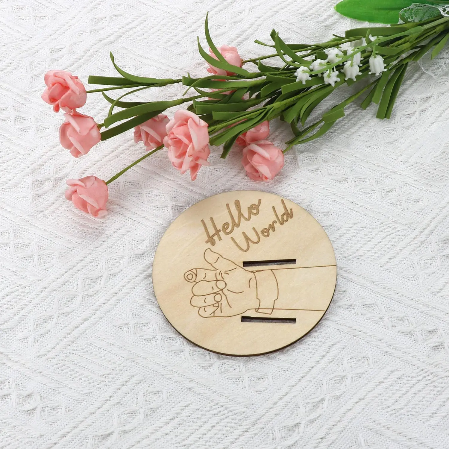 1Pc Baby Hospital Bracelet Holder Newborn Birth Announcement Board Information Memorial Wristband Personalized Gift