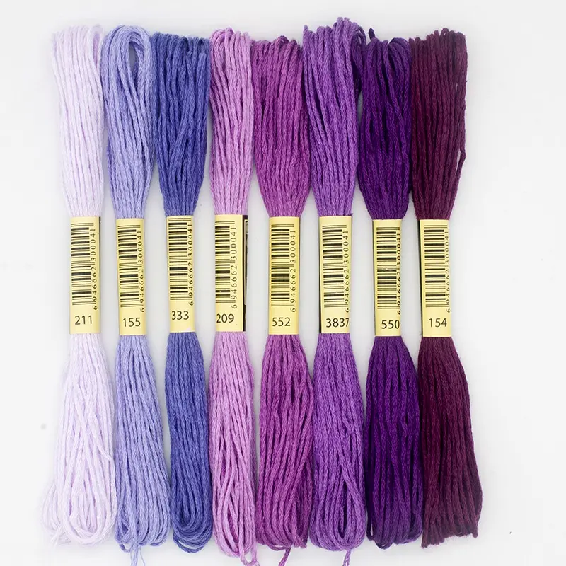 8 Color Polyester Embroidery Thread 7 Series Available For Manual DIY Embroidery Thread Cross Stitch Thread Accessories