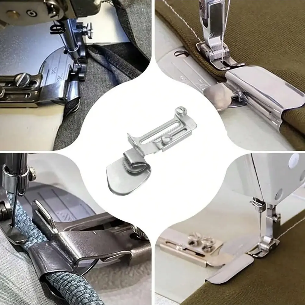 Adjustable Hemming Roller Crimping Folder Binder Presser Foot For Domestic Of Flat Car Industrial Sewing Machine Accessories A11