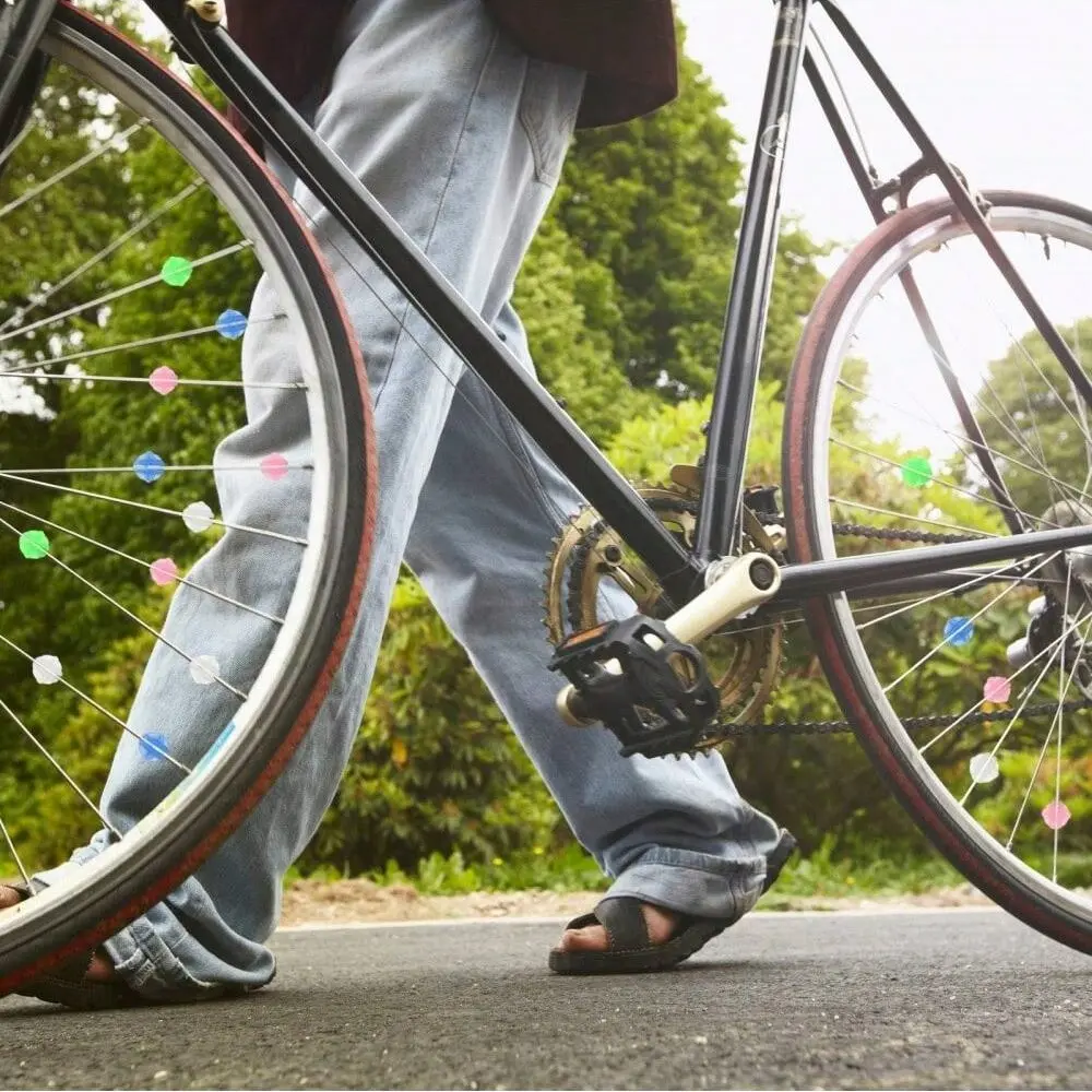 36pcs Bike Wheel Spoke Beads Glow in The Dark Multiple Colorful Steel Wire Spokes Decoration Bicycle Spoke Accessories Decor