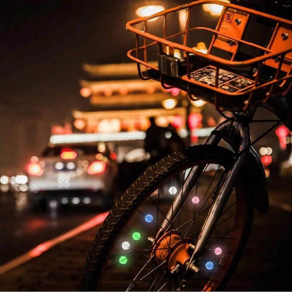 36pcs Bike Wheel Spoke Beads Glow in The Dark Multiple Colorful Steel Wire Spokes Decoration Bicycle Spoke Accessories Decor