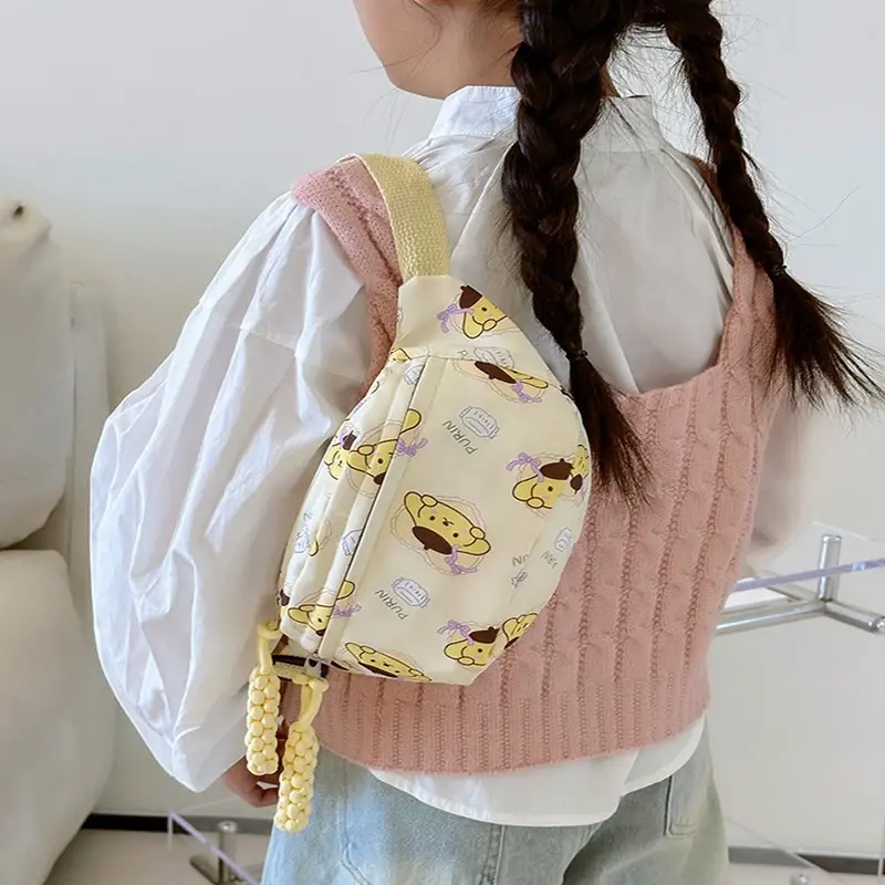 Sanrio Kuromi Cinnamoroll Crossbody Shoulder Bag Waist Storage Pouch Melody Hello Kitty Coin Purse Kid Gift Kawaii Backpack