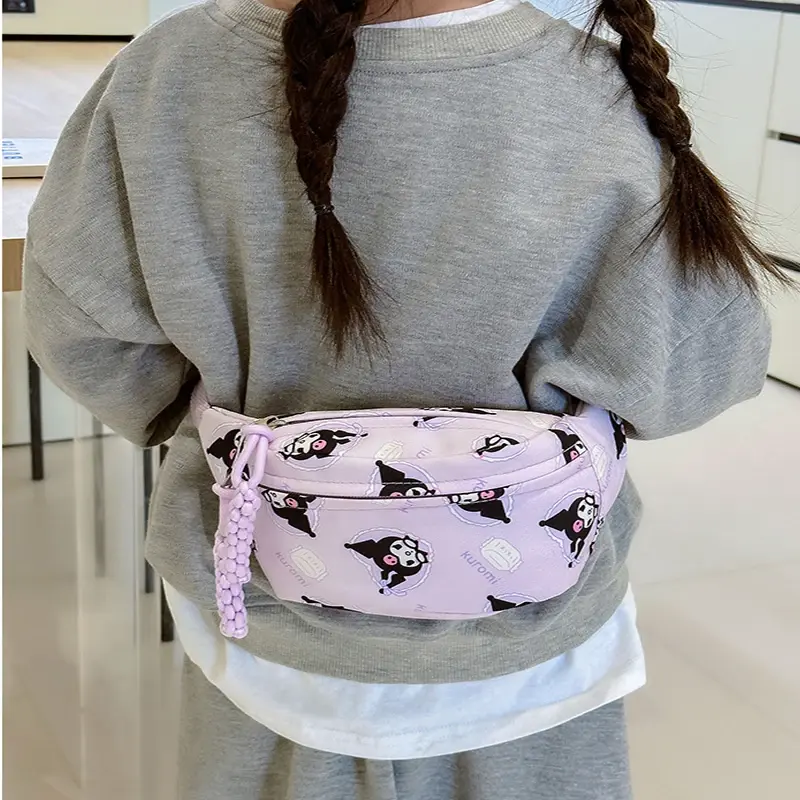 Sanrio Kuromi Cinnamoroll Crossbody Shoulder Bag Waist Storage Pouch Melody Hello Kitty Coin Purse Kid Gift Kawaii Backpack