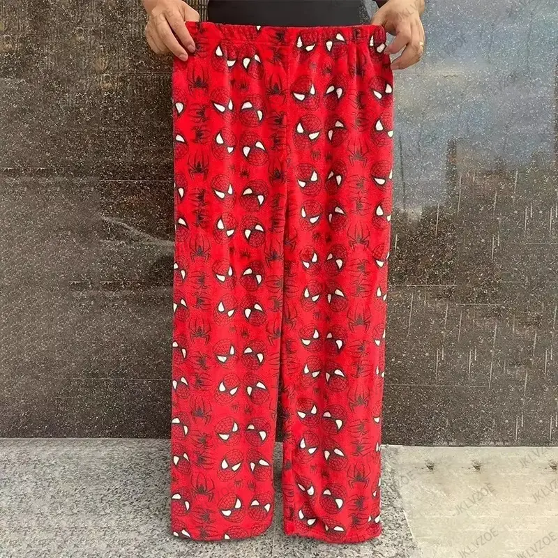 Summer New Cartoon Hello Kitty Spider-Man Print Women's Pajamas Pants Casual Home Pants Kawaii Loose Y2K Fashion Couple Trousers