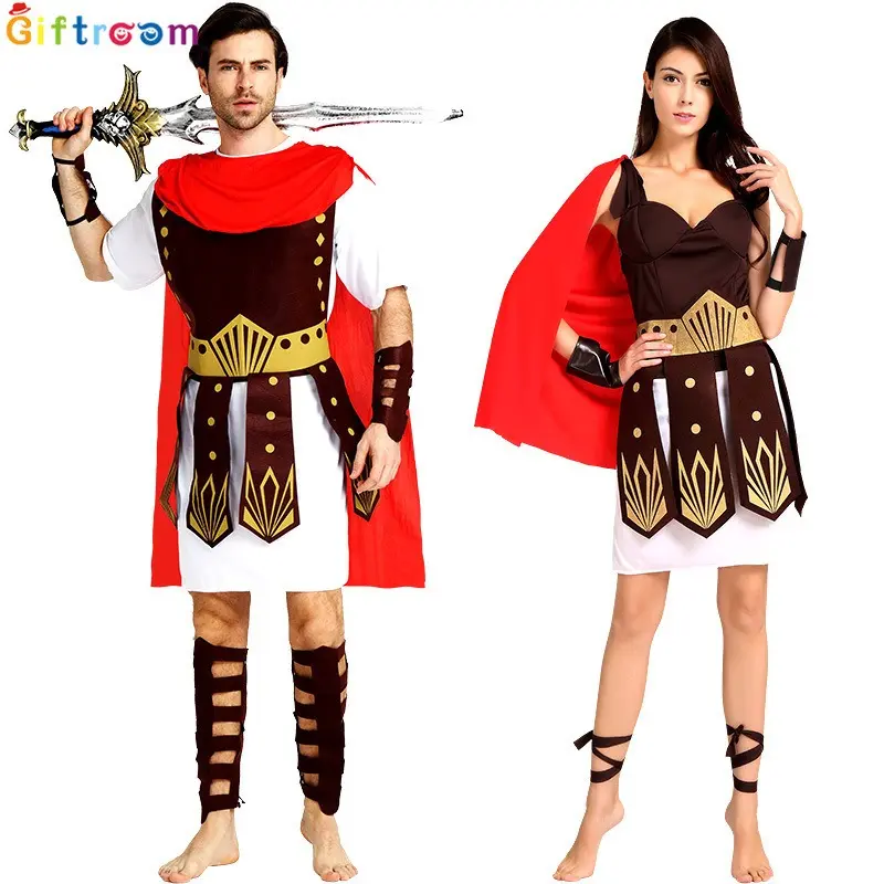 Live the Majesty: Elegant Classic King Cosplay Outfit for Masquerade Ball - Authentic Italian Roman Royal Warrior Costume!