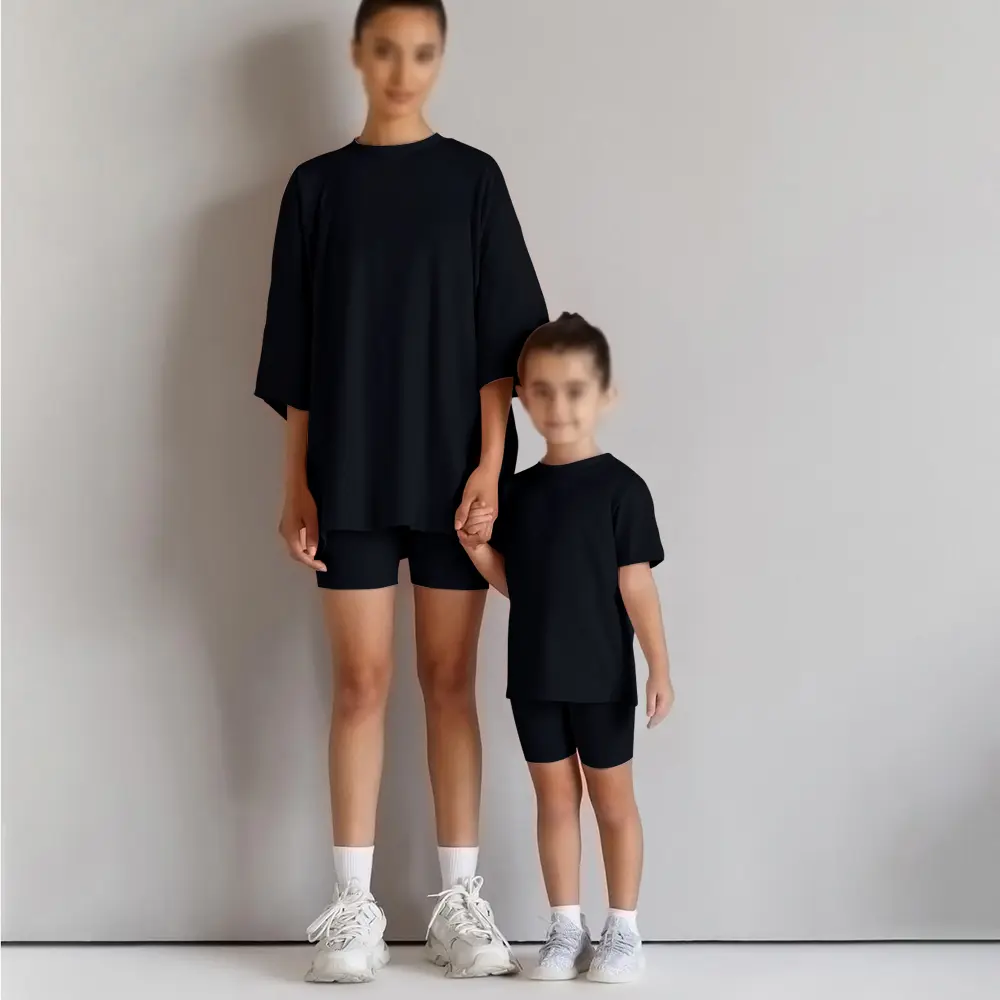 1-13T Summer Kids Girl Leggings Sports Suit Matching Mother-Daughter Breathable Outfits Clothes Children Girl Sportswear Sets