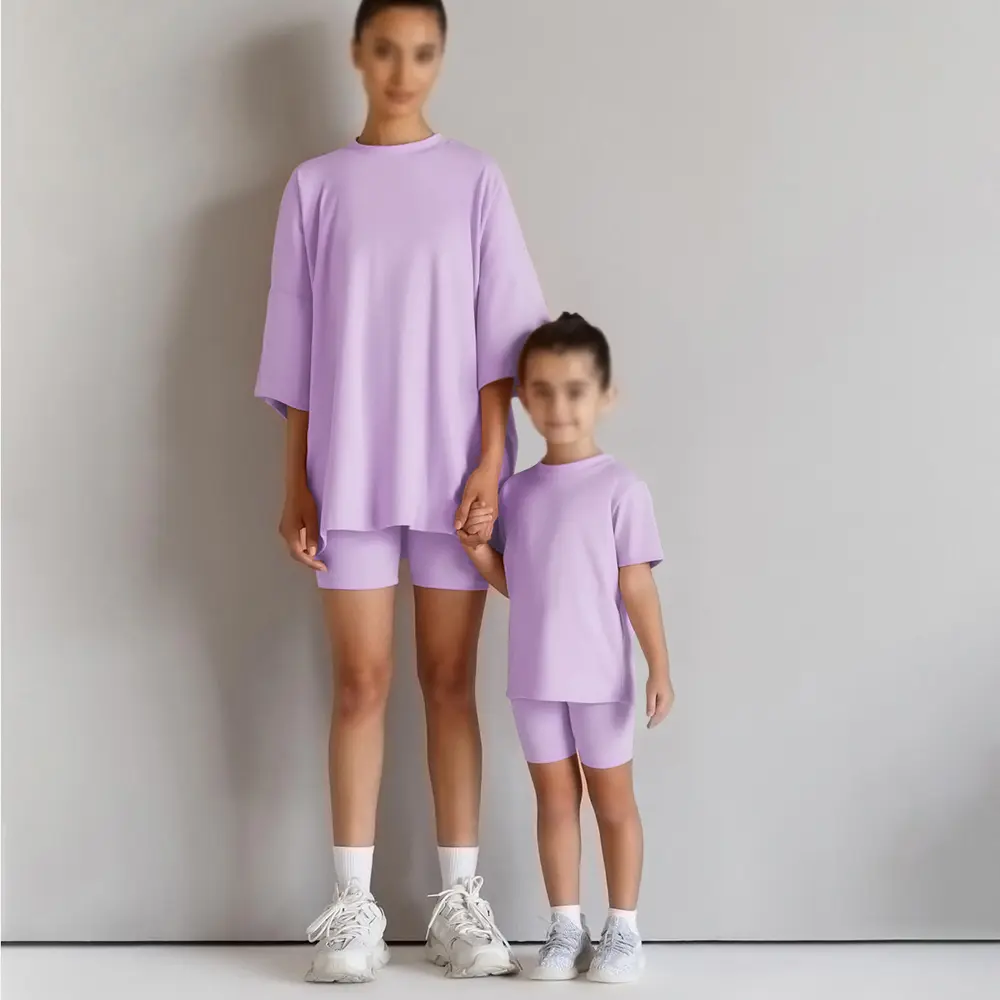 1-13T Summer Kids Girl Leggings Sports Suit Matching Mother-Daughter Breathable Outfits Clothes Children Girl Sportswear Sets