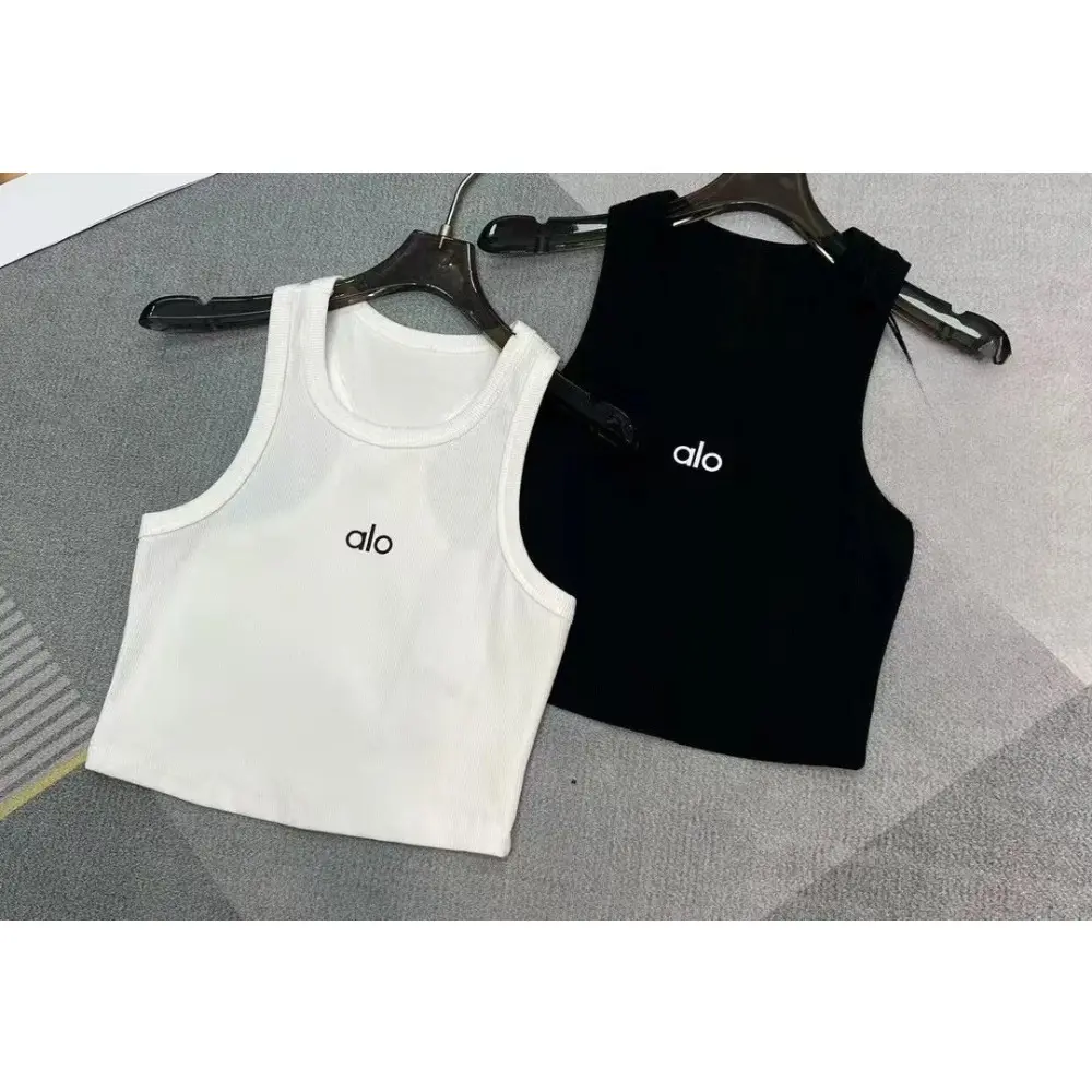 High-Waisted Short Sports Simple Letter Printed Summer Hot Girl Sleeveless I-Shaped Cotton Breathable Outer Sling