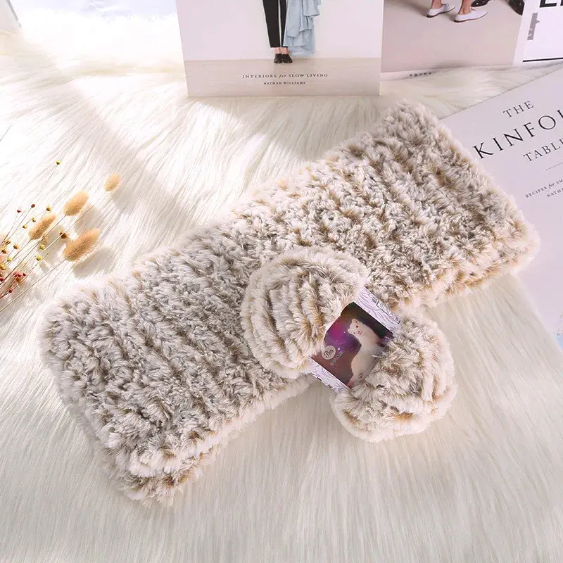 Coarse Fur Yarn Ball Imitation Fur Plush Yarn Long Fur Mink Hat Hand Woven Scarf Hand Woven DIY Fur Thread