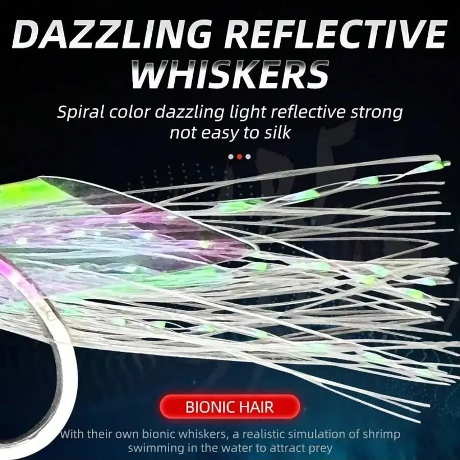 5pcs Sabiki Rigs Saltwater Fishing Lures Bait Rigs String Hook Mackerel Glow in The Dark Flash Sabiki Rigs