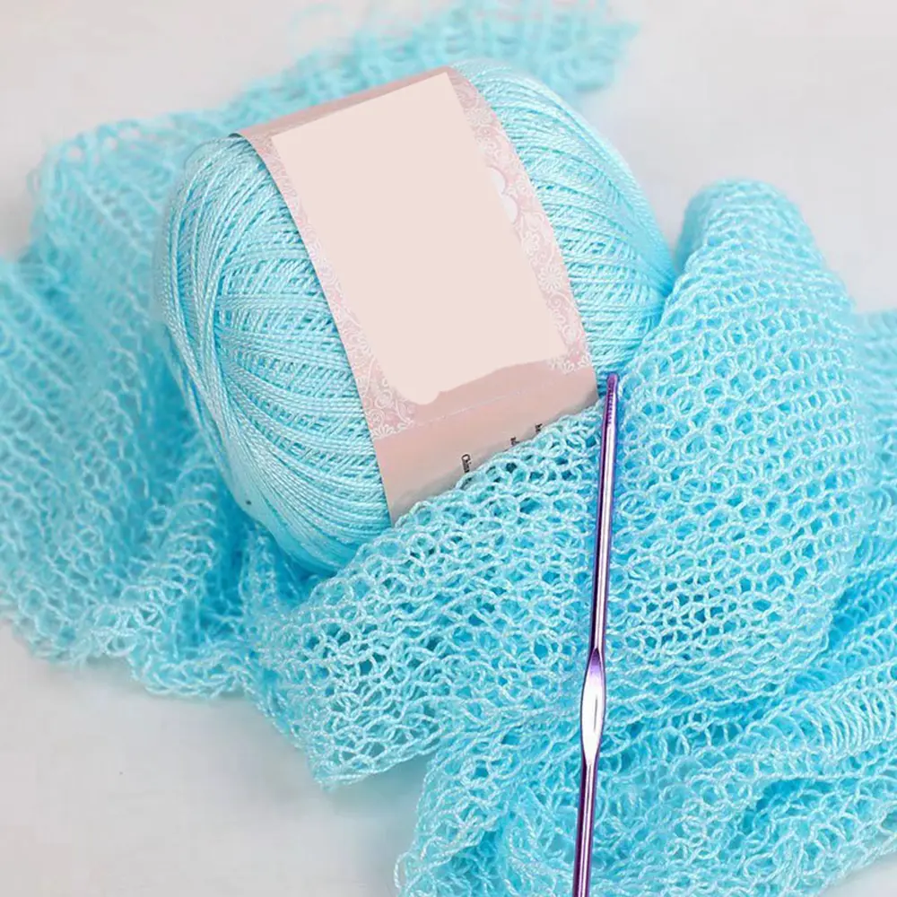 Lace Thread Crochet Thread Fine Thread Pure Cotton Thread Linen Thread Summer Ice Silk Thread Handmade DIY Woven Shawl Yarn