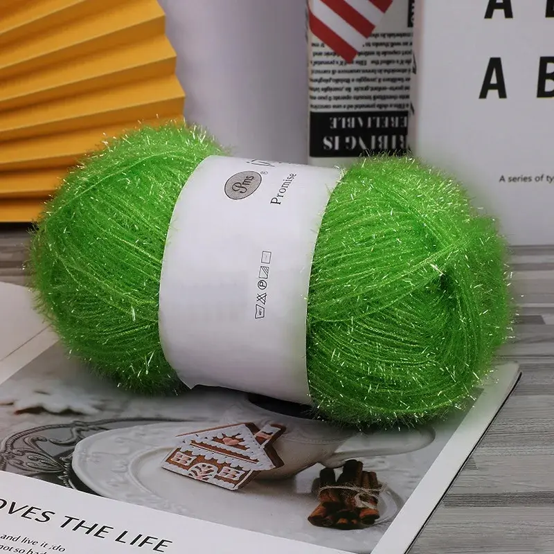 Glass Fiber Sparkling Light DIY Handicraft Weaving Material DIY Yarn Ball Silk Thread Dishwashing Towel Shiny Silk Thread
