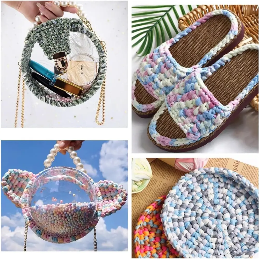 Handwoven DIY Crochet Shoe Yarn Crochet Material With High Elasticity And Color Yarn Fabric Thread