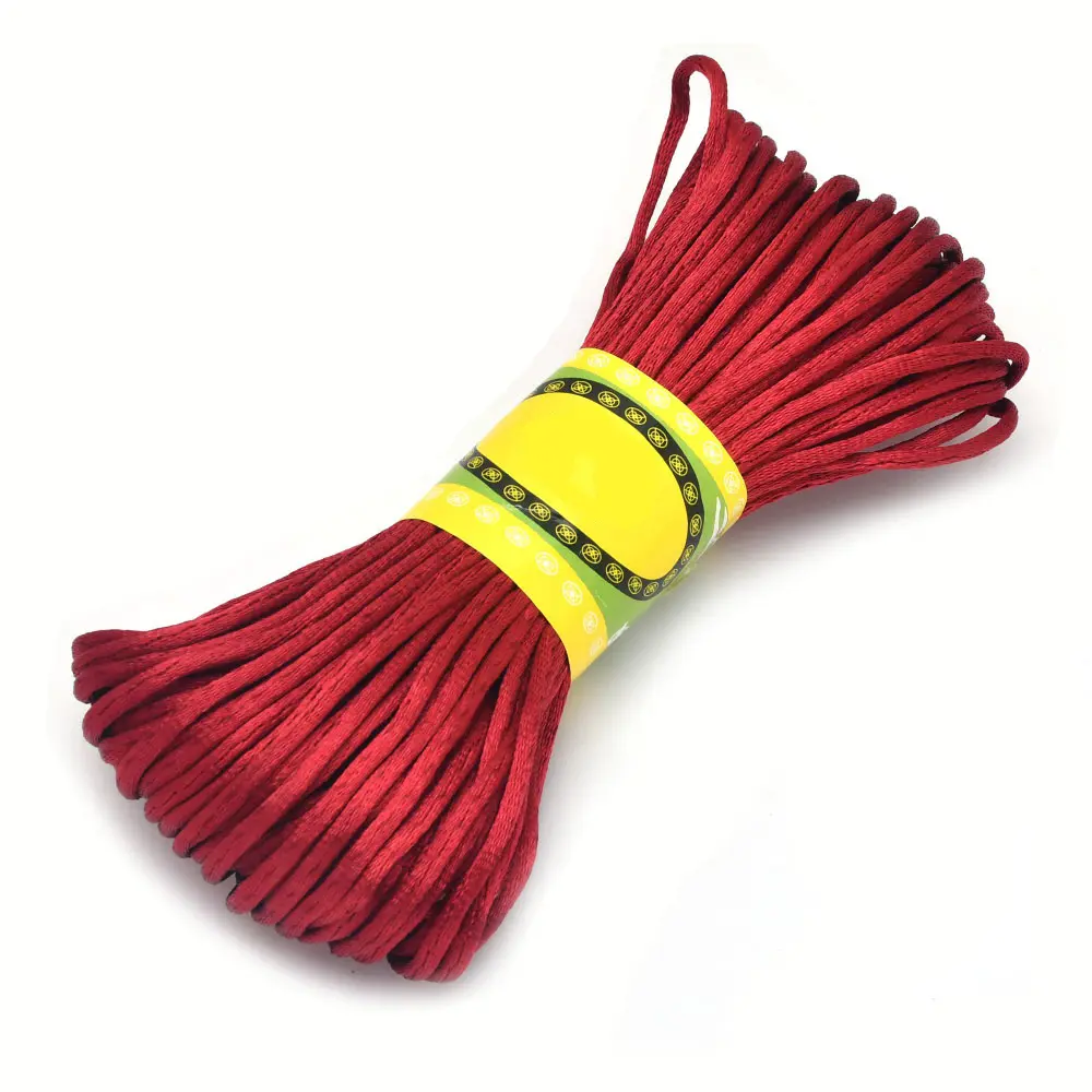 1 Pc Of 20 Meters/Bundle Of 2.5MM Chinese Knot Polyester Colored No.5 Thread Handmade Woven Rope DIY Jewelry Wire