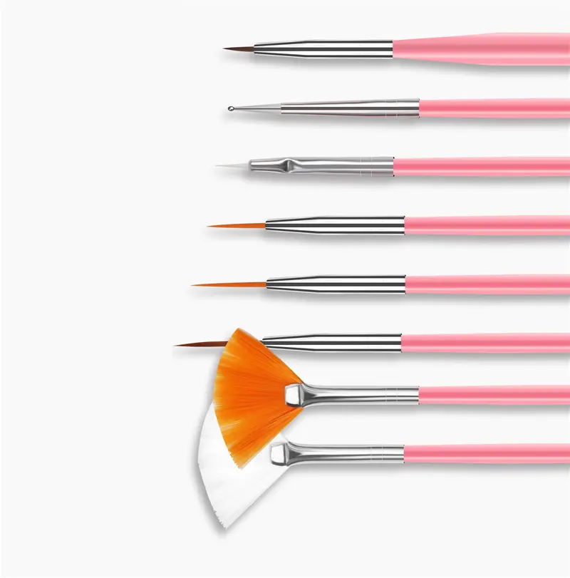 15pcs Pottery Brush Tools Dotting Pattern Dot Pens Brush Acrylic Pen Rocks Ceramics Painting Brush Nail