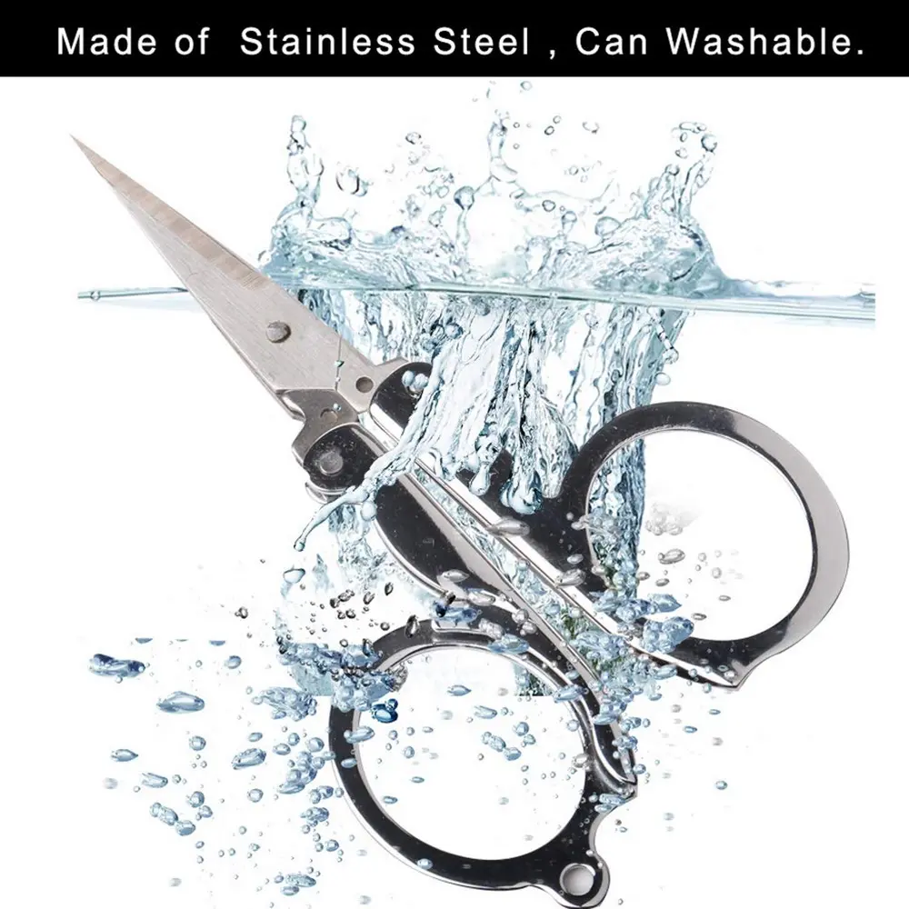 1PCS Folding Scissors Travel Portable Stainless Steel Scissors Fishing Scissors Keychain Scissors Mini Tailor Craft Scissors