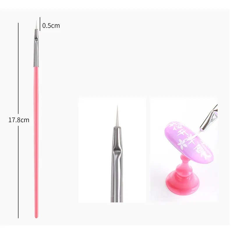 15pcs Pottery Brush Tools Dotting Pattern Dot Pens Brush Acrylic Pen Rocks Ceramics Painting Brush Nail