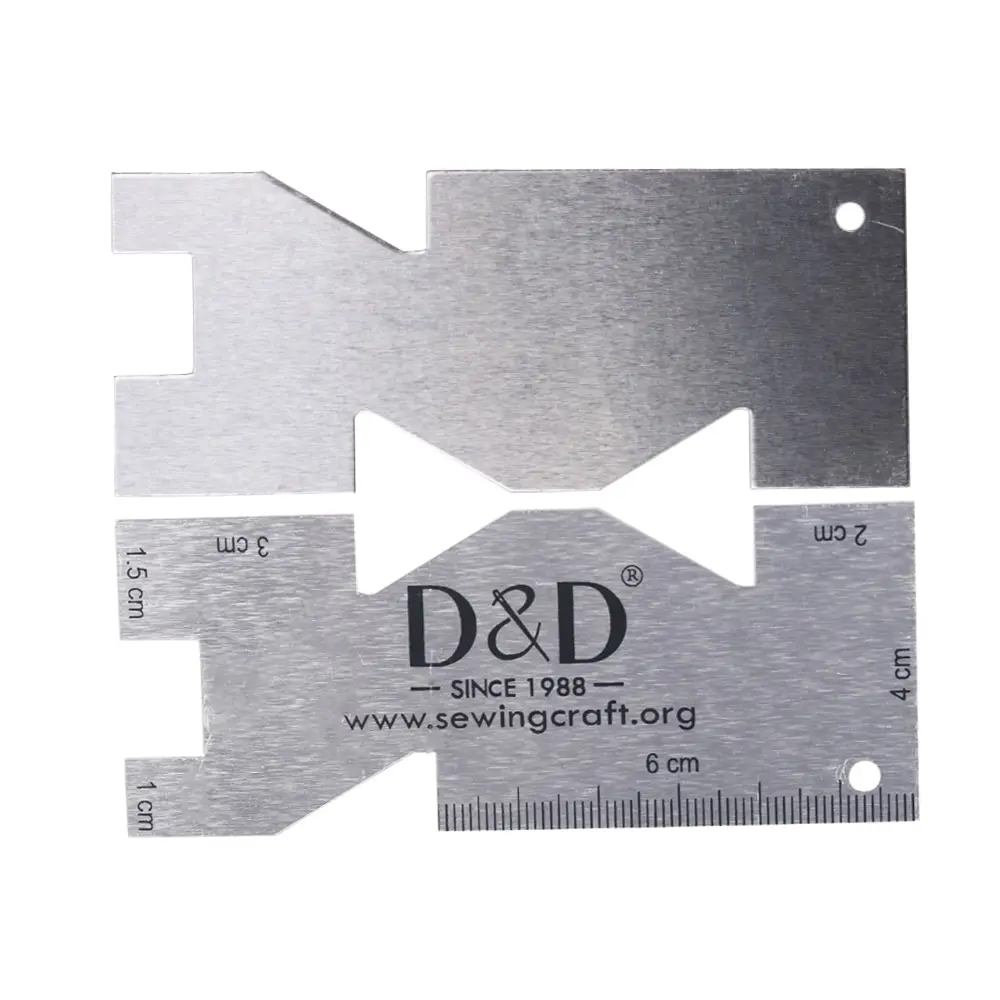 Metal Measuring Gauge Quilting Ruler High Quality Hand Sewing Templates Ruler Sewing Gauge for Patchwork Sewing Tool Accessory