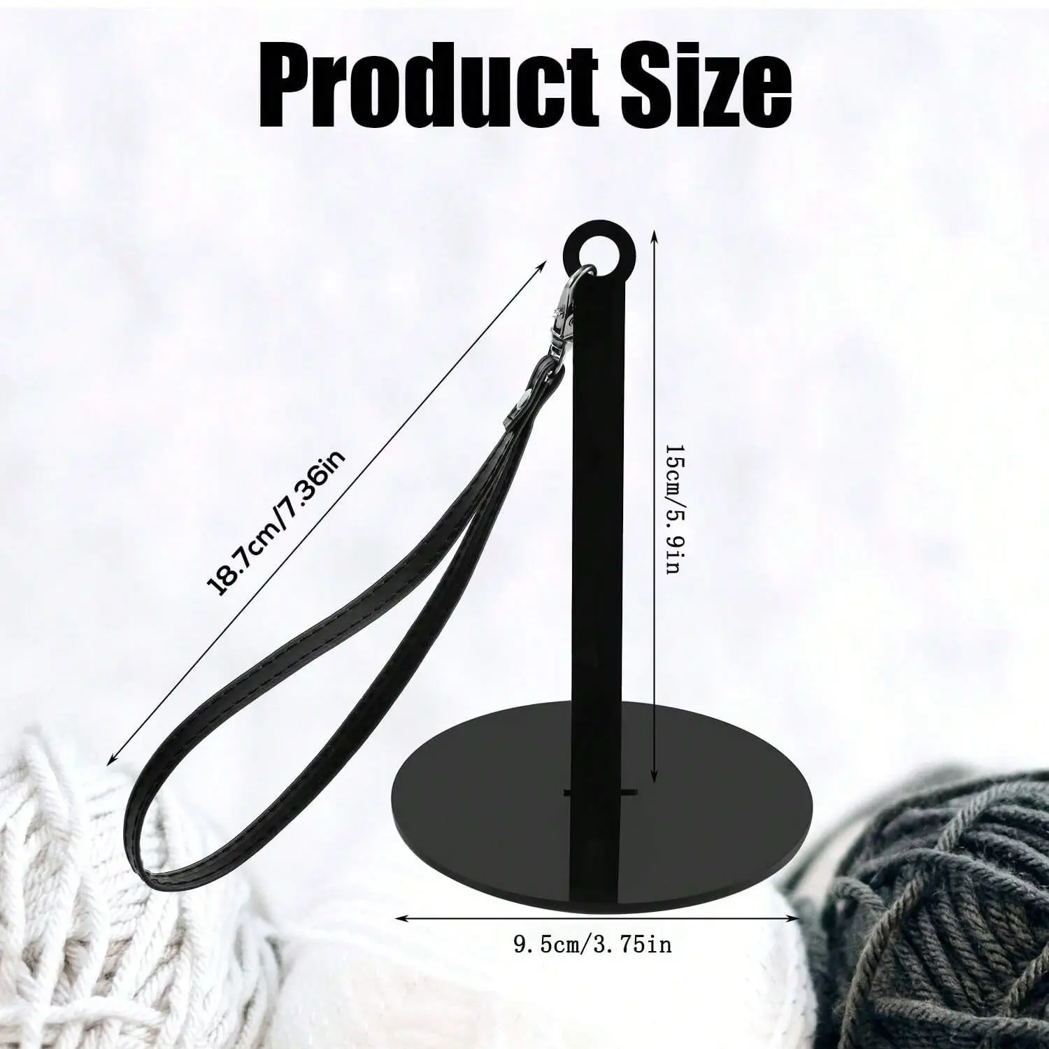 With Leather Wrist Strap Wrist Yarn Holder Acrylic Prevent Yarn Tangling Yarn Minder Durable Portable Yarn Ball Holder