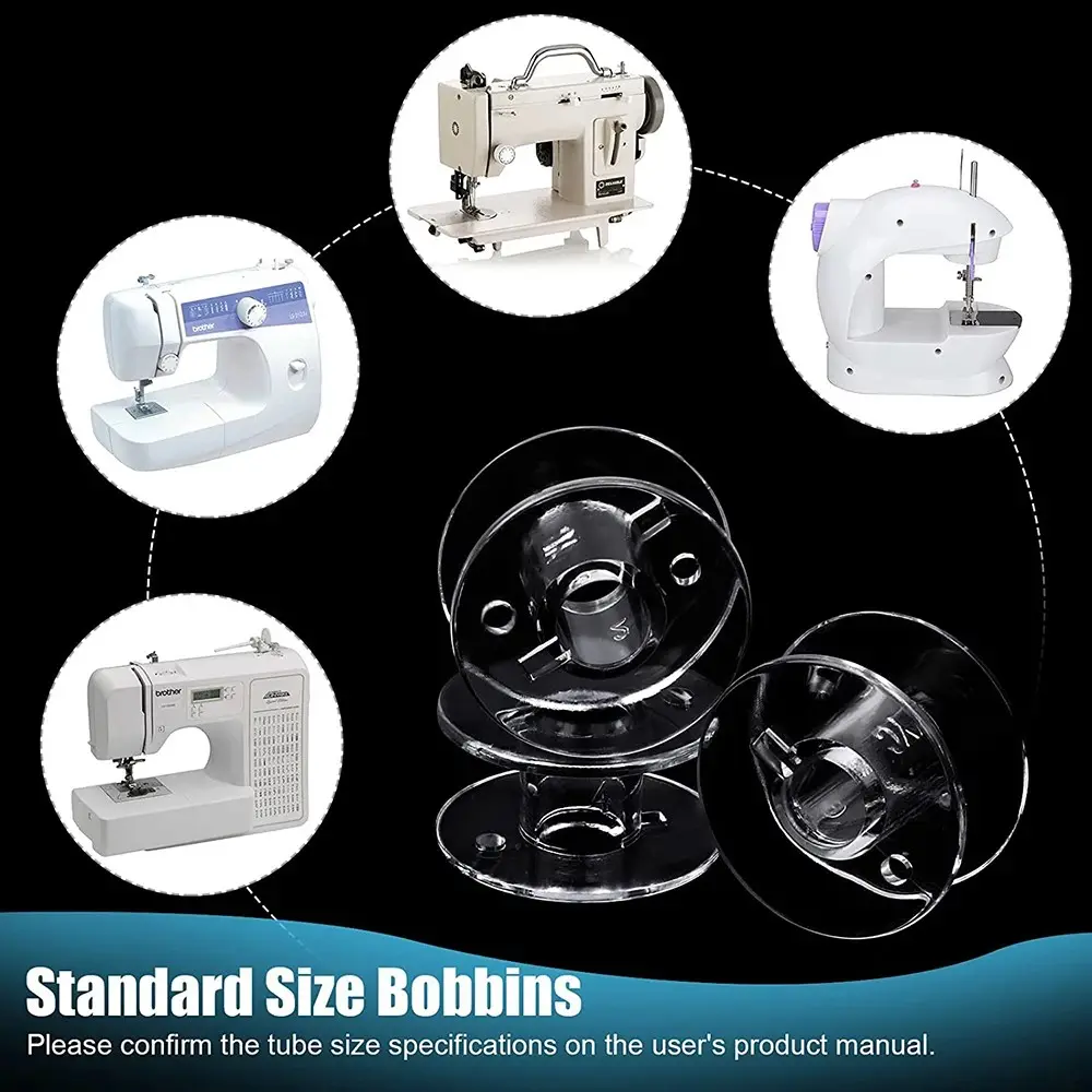 25Pcs Clear Sewing Machine Bobbins Spools Empty Bobbins Spools Plastic Storage Box For Home Sewing Accessories Tools AA7650