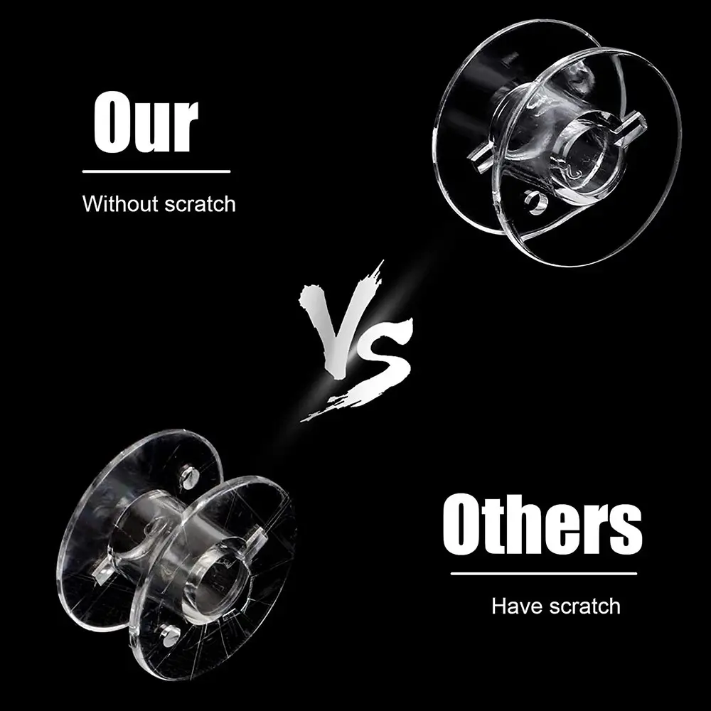 25Pcs Clear Sewing Machine Bobbins Spools Empty Bobbins Spools Plastic Storage Box For Home Sewing Accessories Tools AA7650