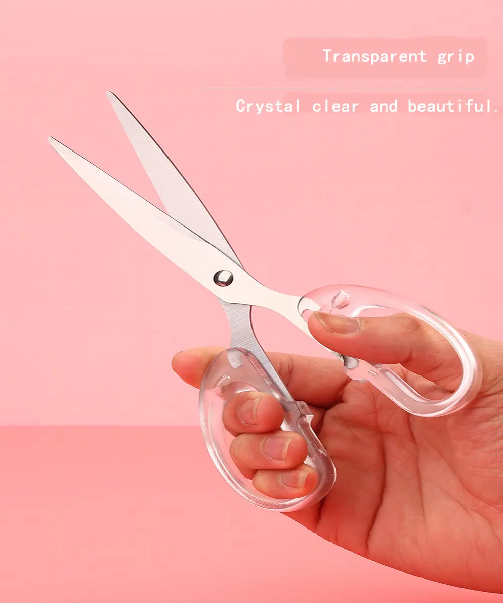 Professional Tailor Crystal Transparent Scissors Stainless Steel Sewing Scissors Embroidery Scissors Tools Office Scissors