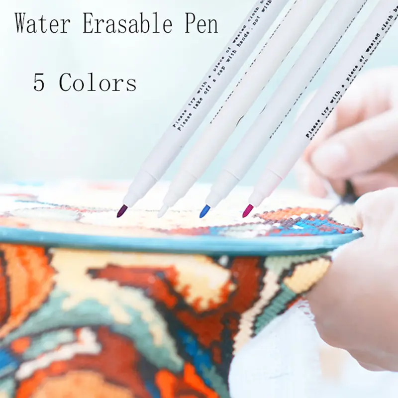 12Pcs Water Soluble Marker Pen DIY Temporary Marking Tool Fabric For Sewing Dressmaking Tailors Marker Pen Erasable Ink Cloth