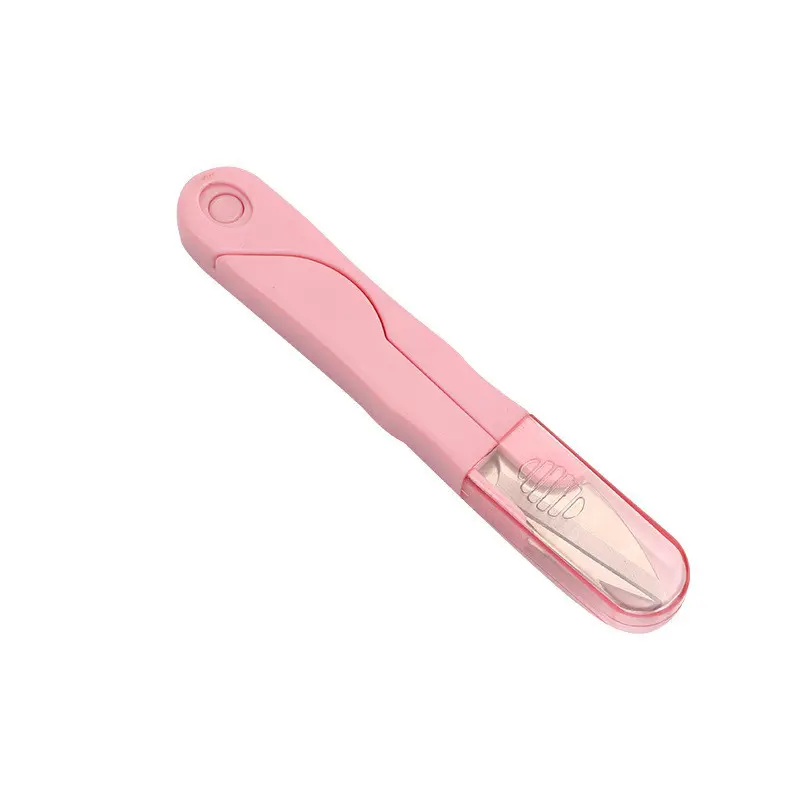Colored Stainless Steel Scissors With Cover Safety Spring Cross Stitch Plastic Yarn Scissors For Office And Household Use
