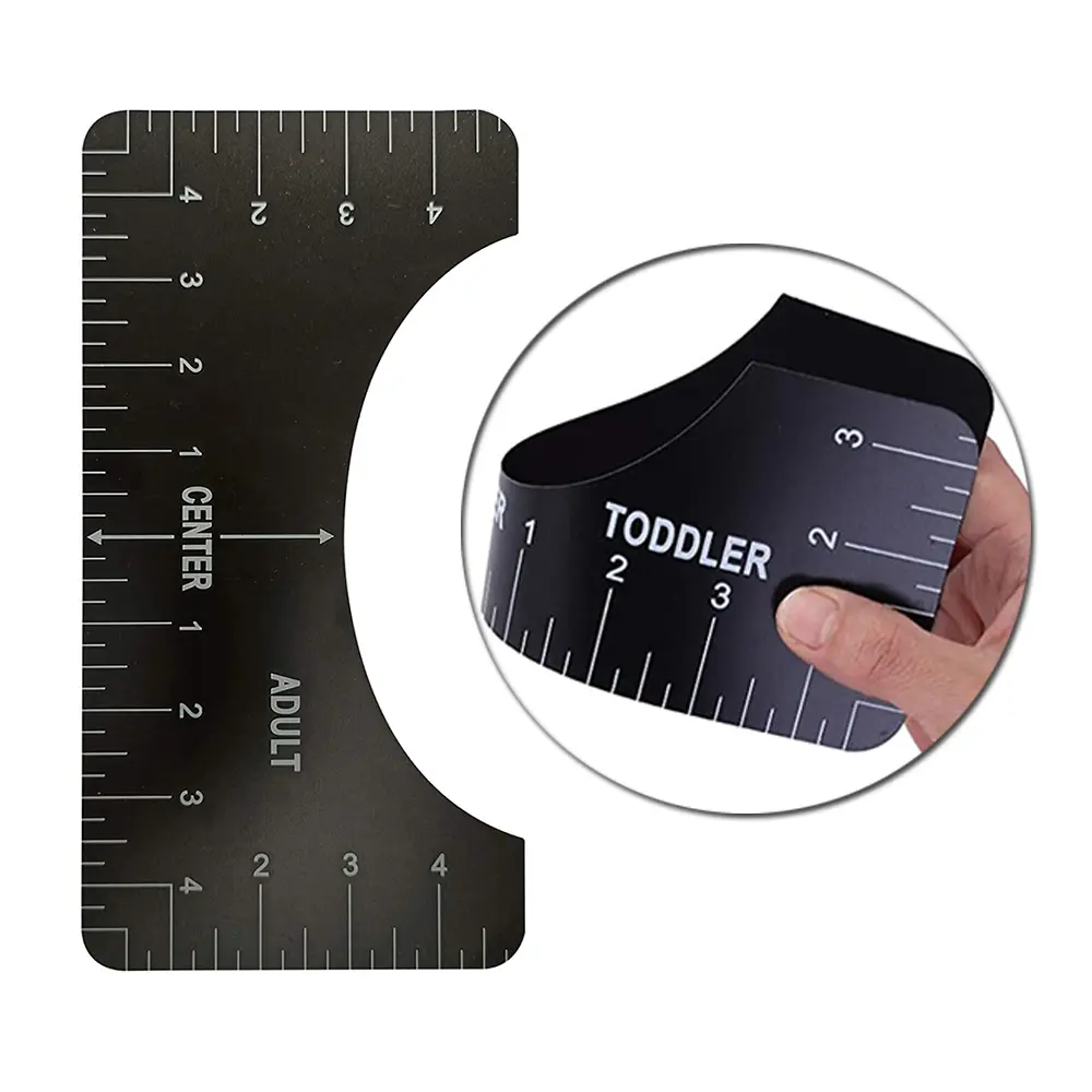 4pcs T-Shirt Ruler Guide Shirt Alignment Tool T-Shirt Alignment Ruler with Clothing Size Chart for Adult Youth Toddler Infant