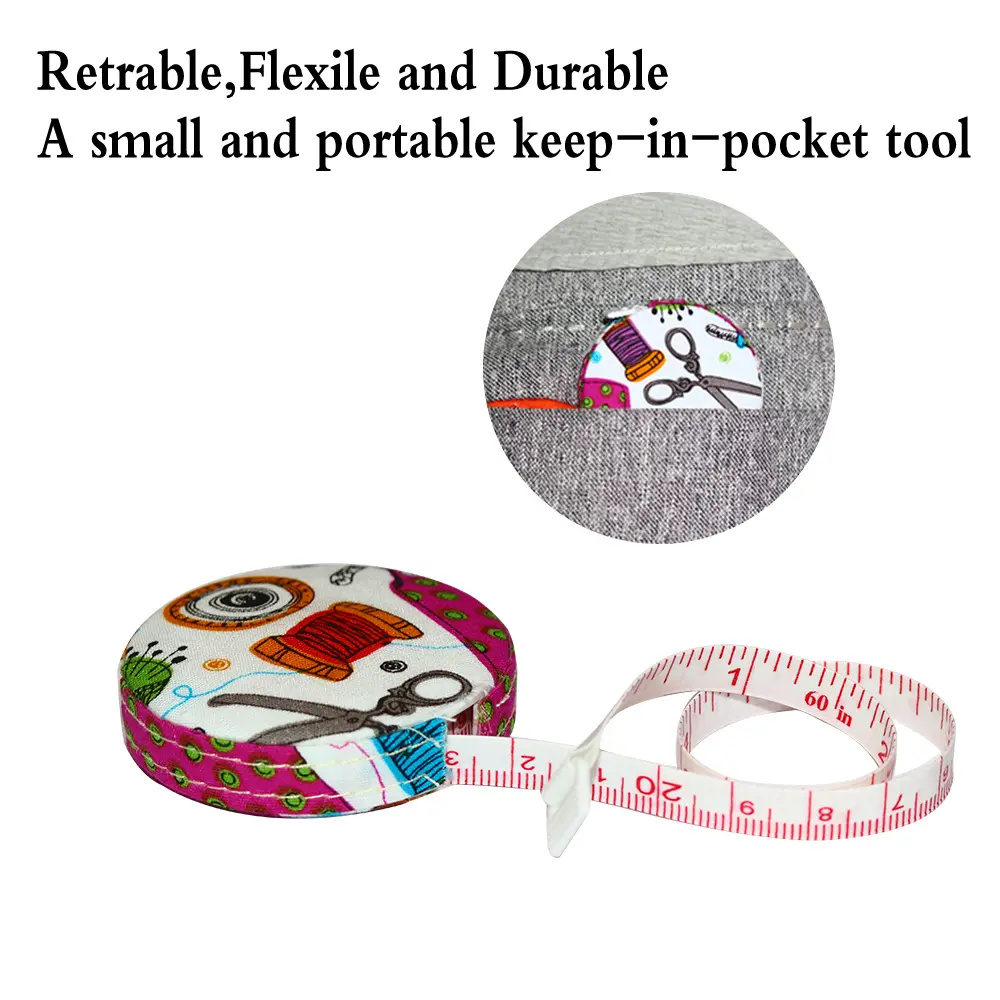 1.5 meter soft ruler for measuring sewing tape, clothing inches, centimeters, mini portable gift plastic leather ruler Clothin