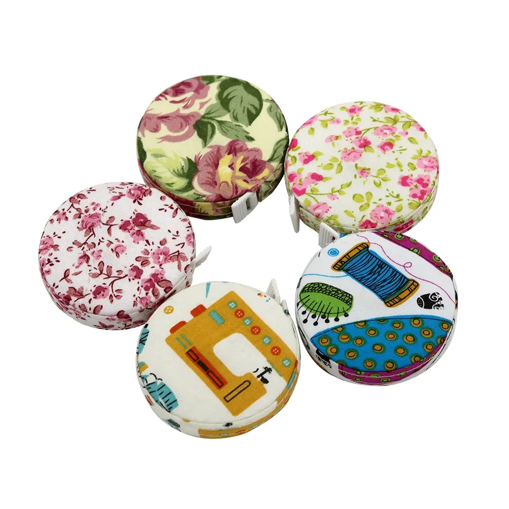 Color Fabric Bag Fabric Tape Measure Sewing Measurement Ruler Automatic Small Tape Measure Inch Centimeter Ruler