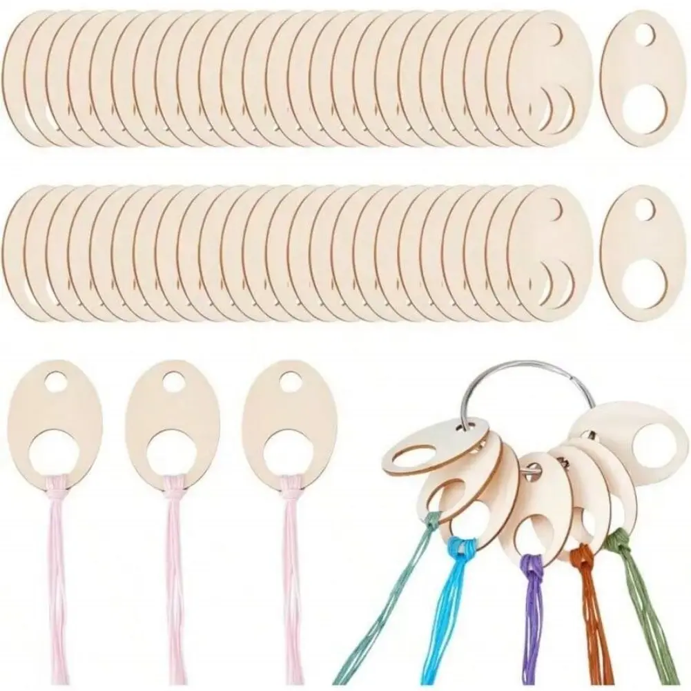 50pcs Wood Floss Organizer Embroidery Thread Organizers Floss Bobbins Holder for Craft DIY Sewing Storage