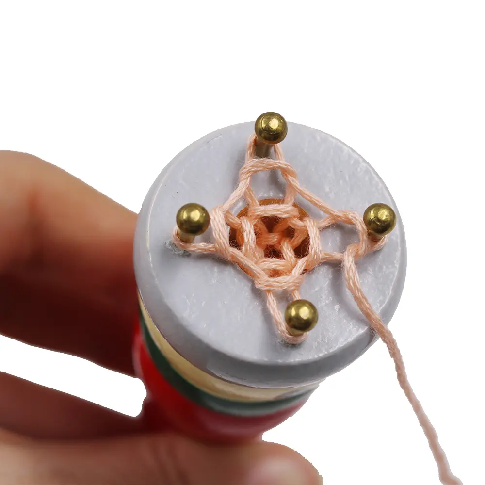 Wood Hand Knitting Doll Dolly Yarn Wool Knitter Hand Painting Rope Braided Maker DIY Knitting Tool Home DIY Accessories