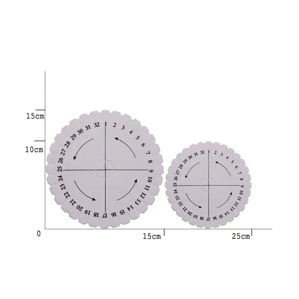 4Pcs Foam Woven Disc Square And Round Beaded Rope Reel Weaving Suit Bracelet Creative Handicraft Design Tool DIY Weaving Parts